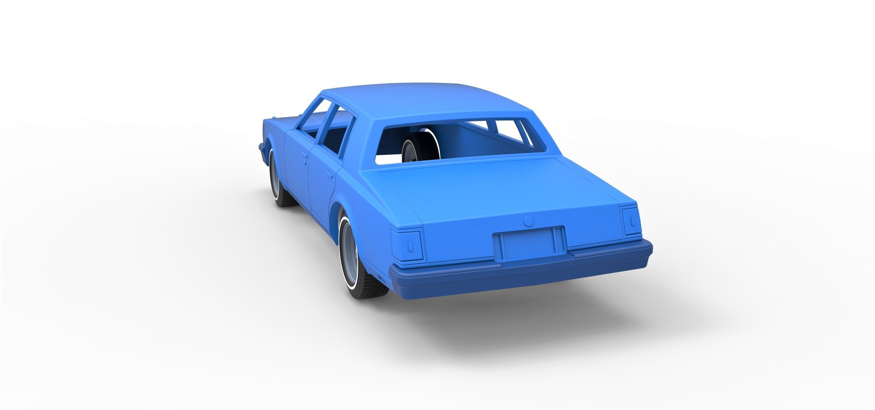 Shell Cadillac Seville 1979 4 doors Scale 1 to 25 3D print model_10