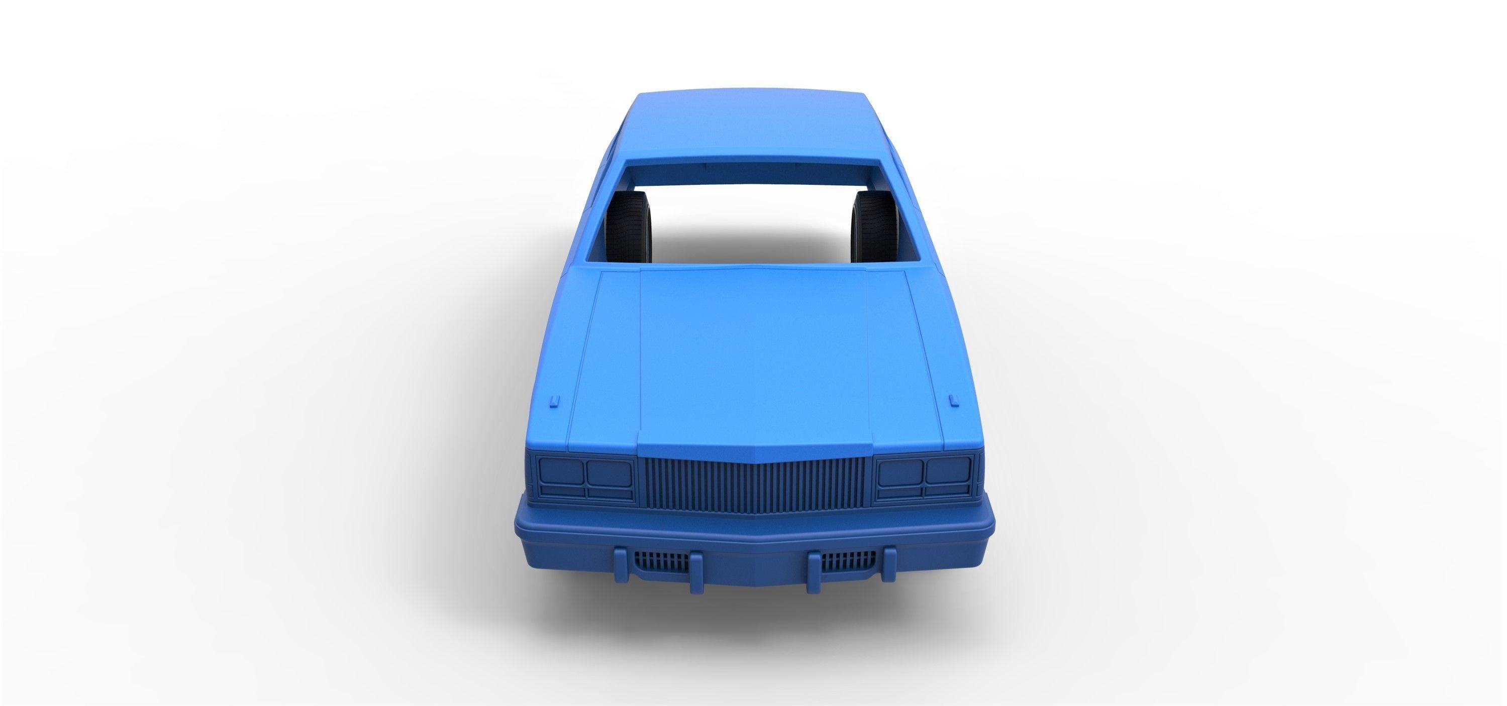 Shell Cadillac Seville 1979 4 doors Scale 1 to 25 3D print model_3