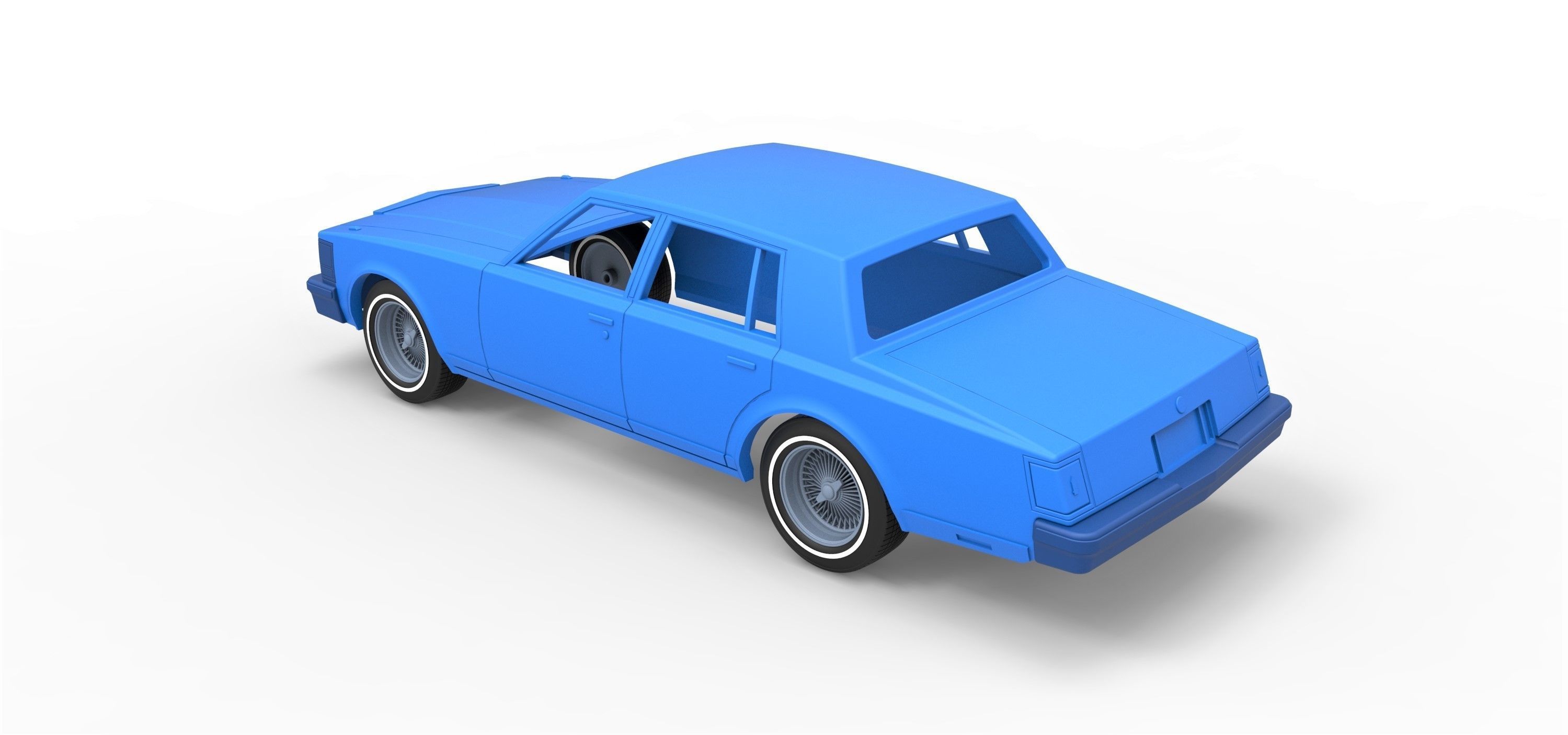 Shell Cadillac Seville 1979 4 doors Scale 1 to 25 3D print model_9