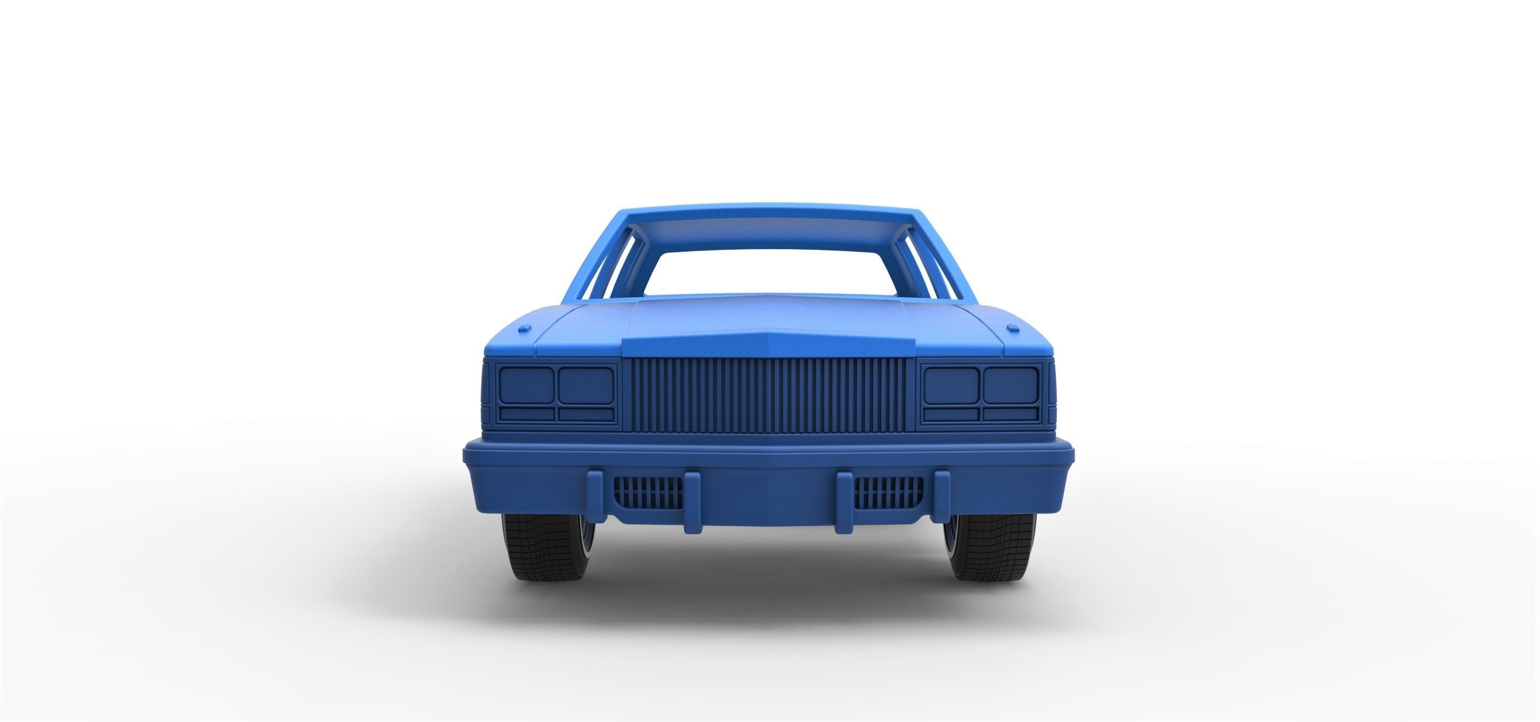 Shell Cadillac Seville 1979 4 doors Scale 1 to 25 3D print model_4