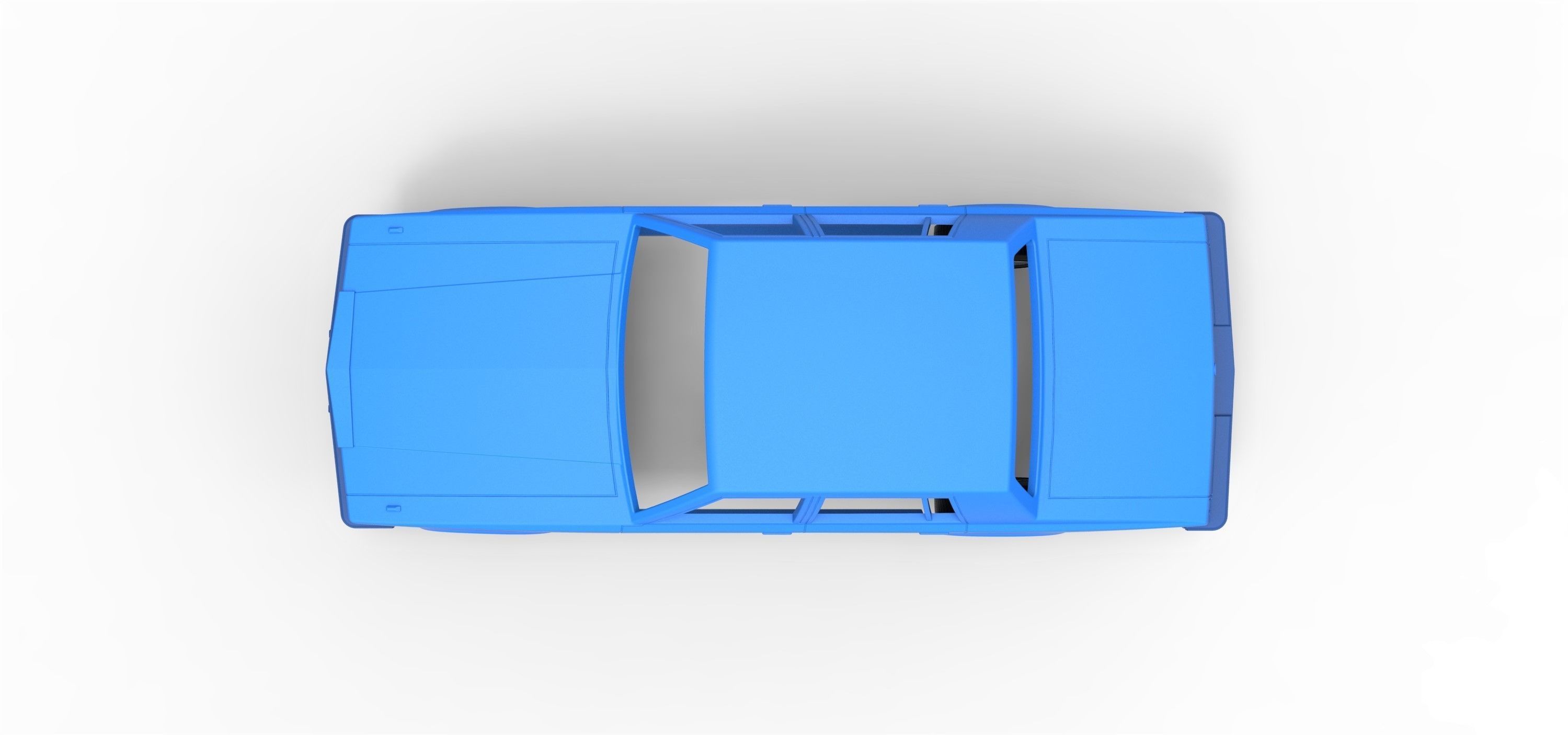 Shell Cadillac Seville 1979 4 doors Scale 1 to 25 3D print model_7