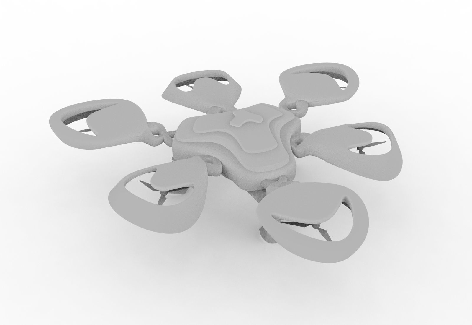 Hexagon Drone Free 3D model_1