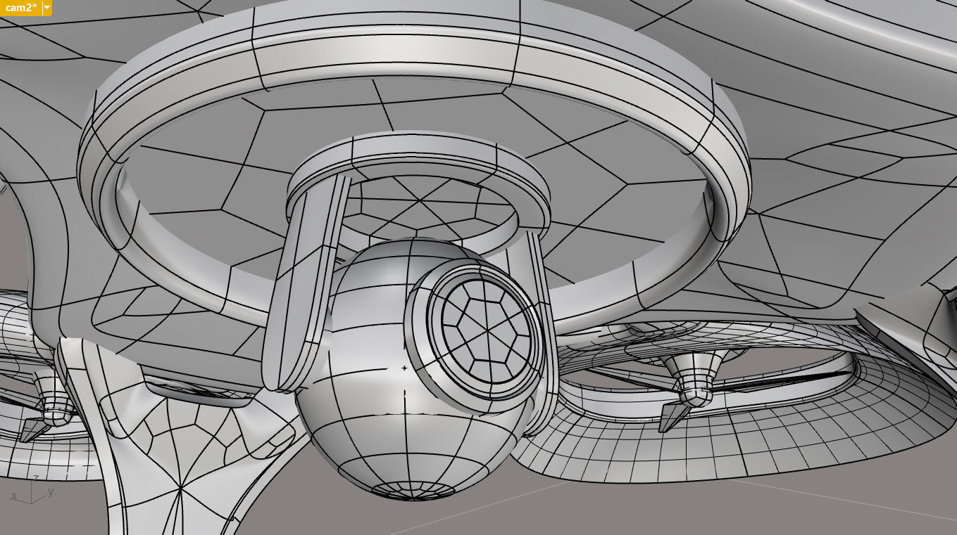 Hexagon Drone Free 3D model_14