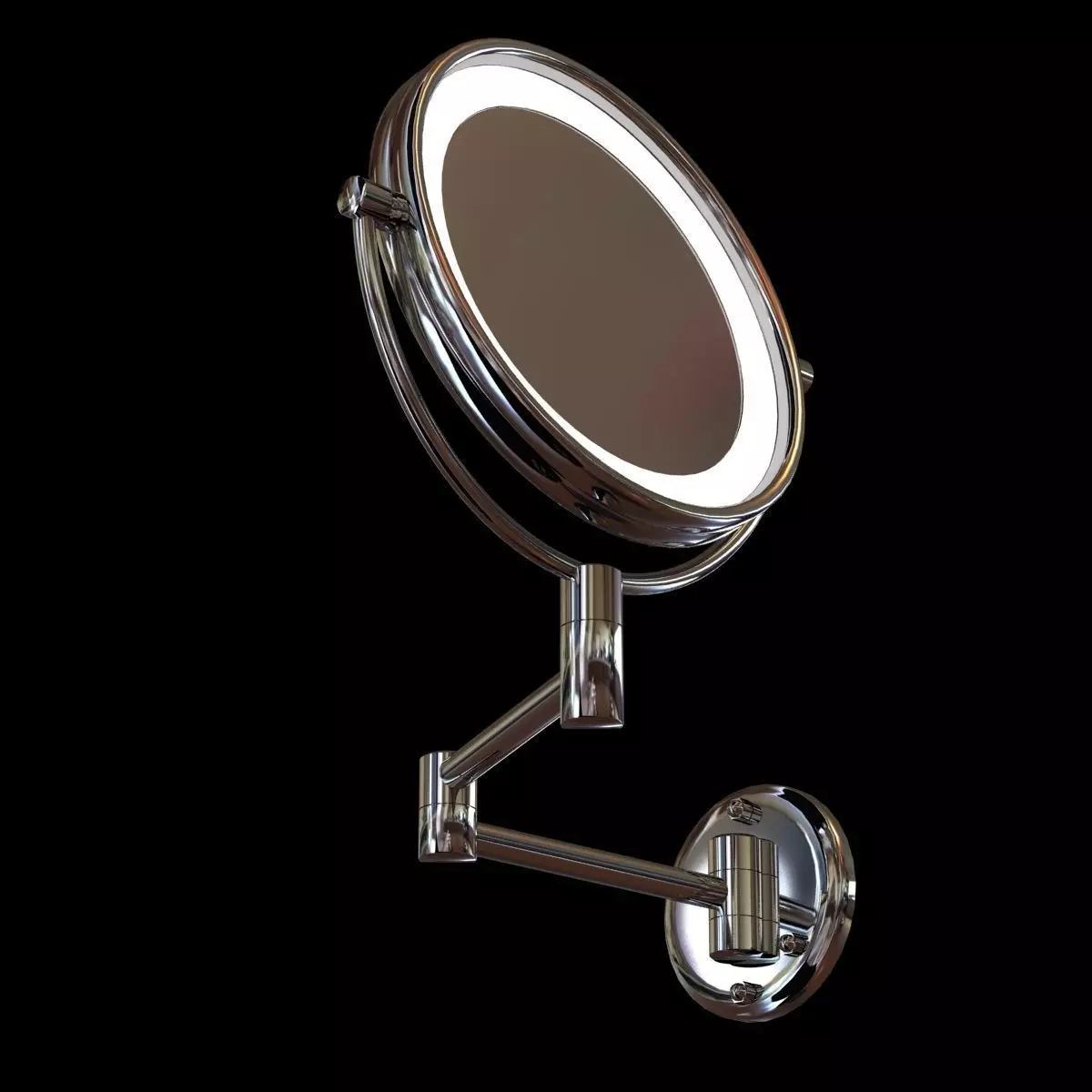 Jerdon led lighted wall mounted mirror 3D model_0