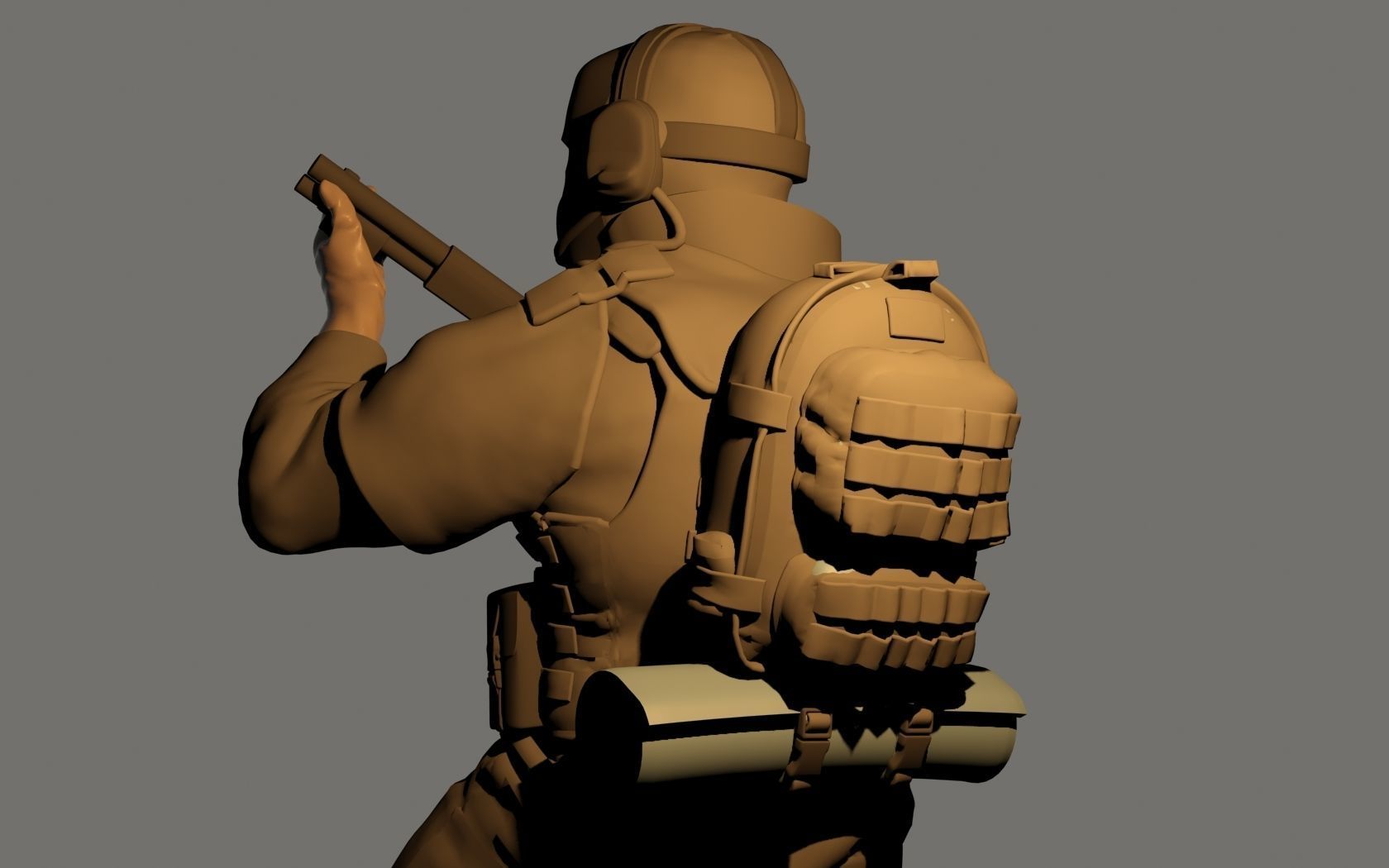 Breacher Soldier 28mm scale 3D print model 3D print model 3D print model_2