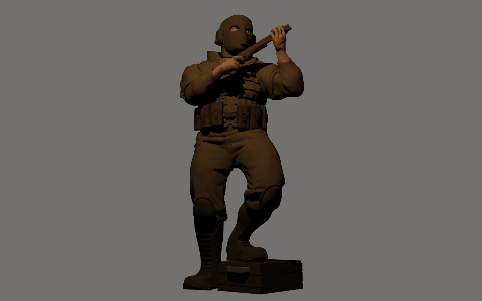 Breacher Soldier 28mm scale 3D print model 3D print model 3D print model_3