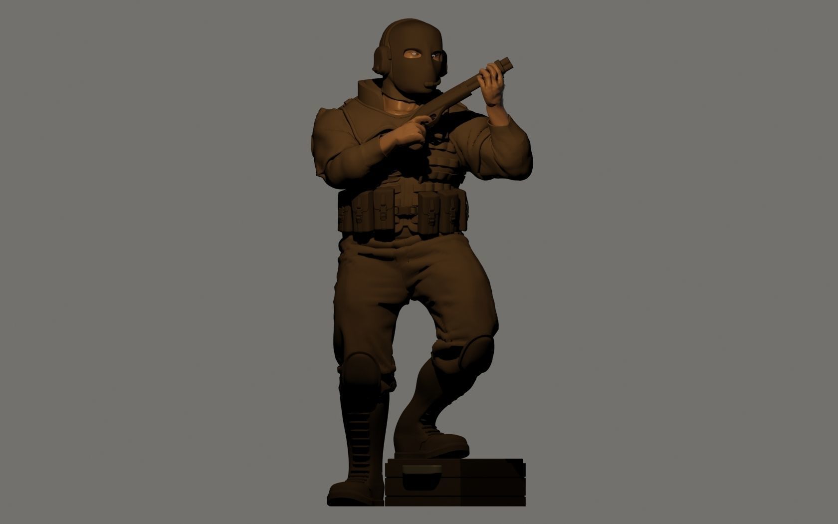 Breacher Soldier 28mm scale 3D print model 3D print model 3D print model_1