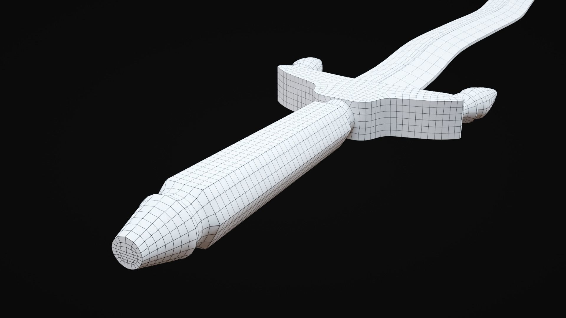 Byzantine Battle Sword Low-poly 3D model_5