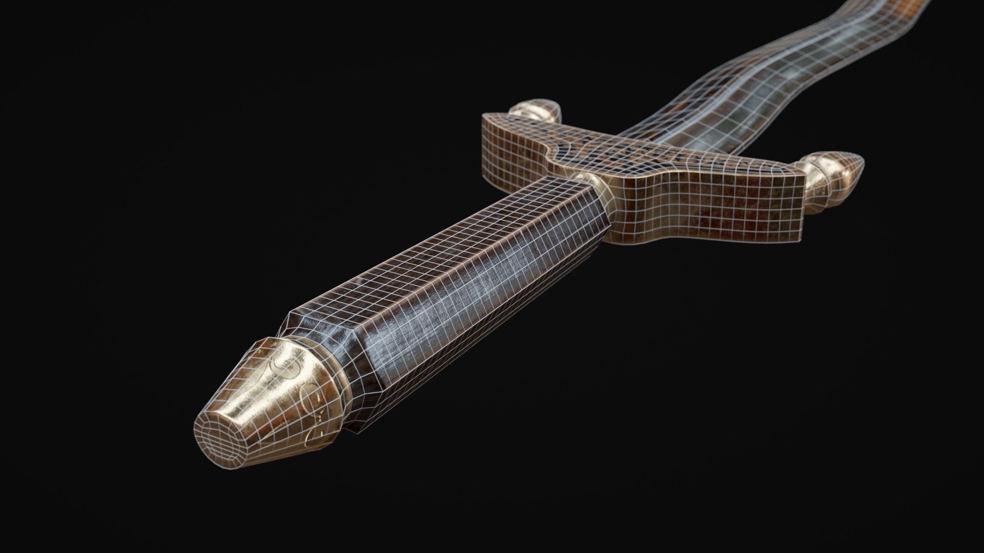 Byzantine Battle Sword Low-poly 3D model_4