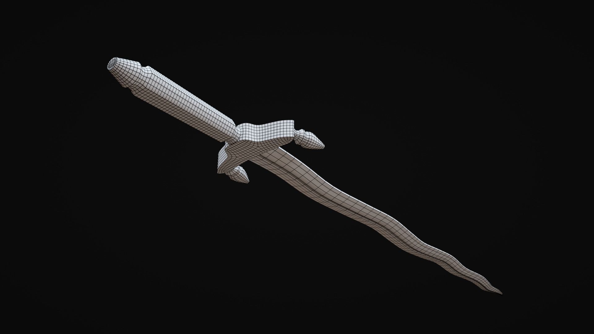 Byzantine Battle Sword Low-poly 3D model_15