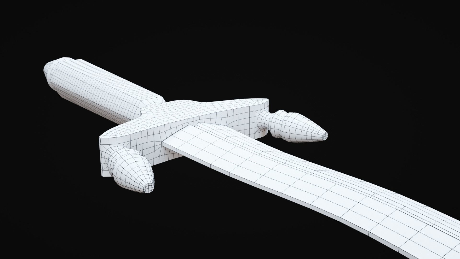 Byzantine Battle Sword Low-poly 3D model_7