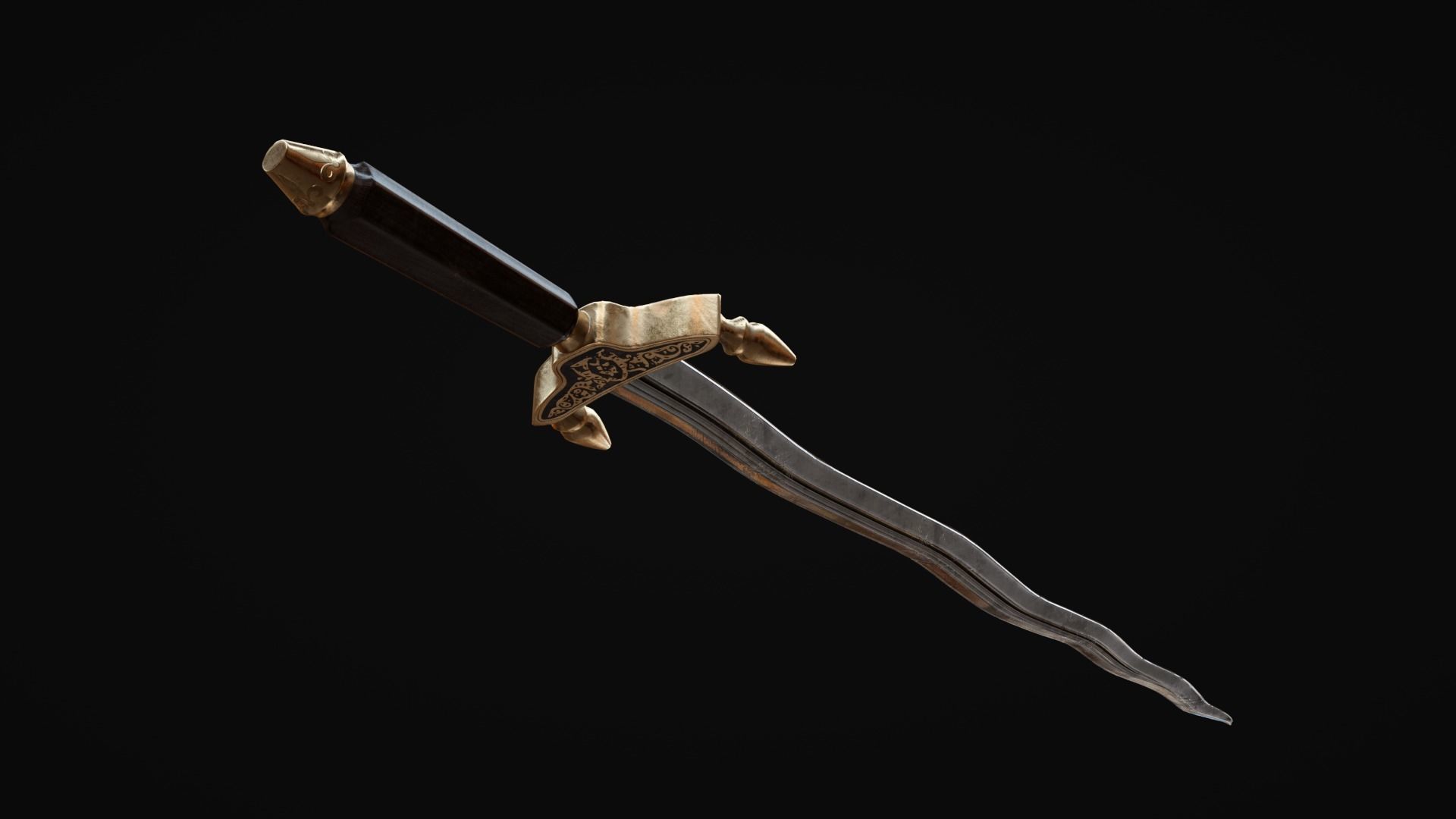 Byzantine Battle Sword Low-poly 3D model_14