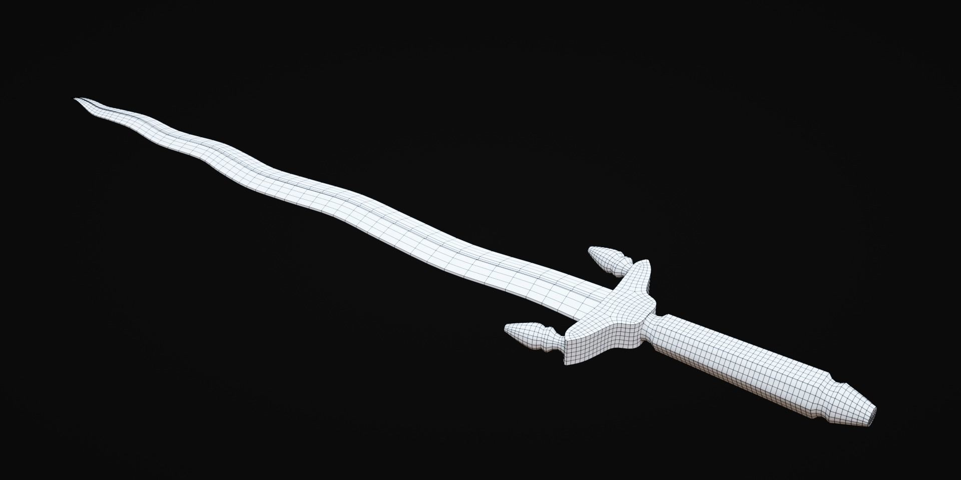 Byzantine Battle Sword Low-poly 3D model_1