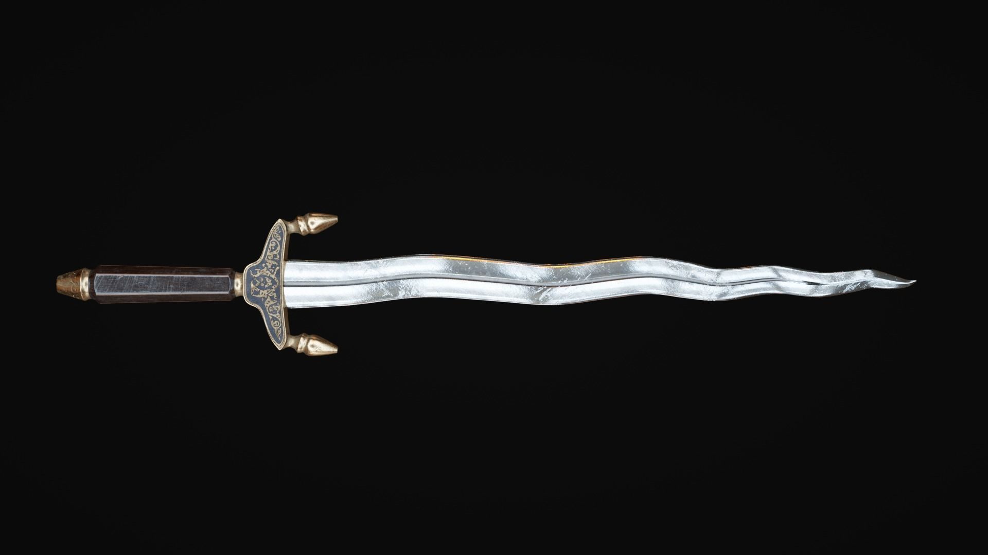 Byzantine Battle Sword Low-poly 3D model_9