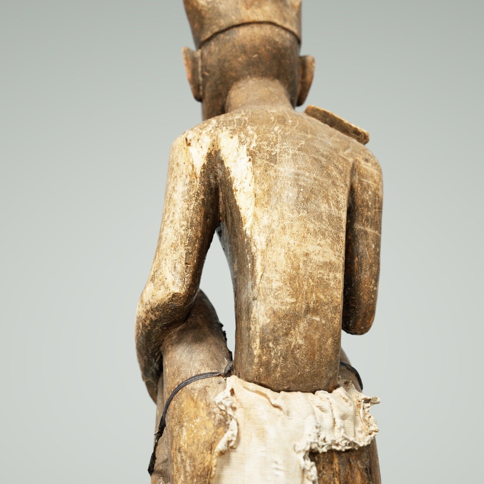 Dogon Statue Wood Weathered Low-poly 3D model_2