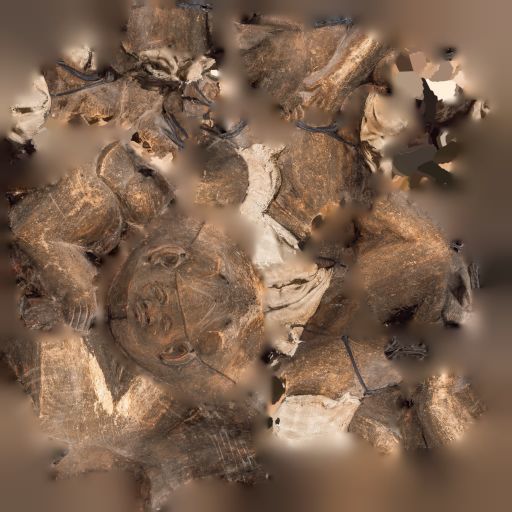 Dogon Statue Wood Weathered Low-poly 3D model_12