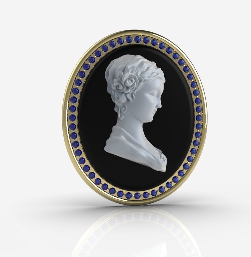 Cameo Brooche 02 3D print model_30