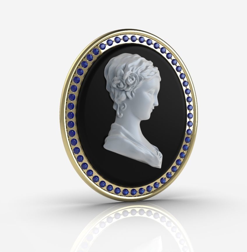 Cameo Brooche 02 3D print model_29