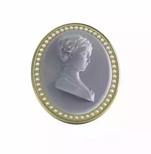 Cameo Brooche 02 3D print model