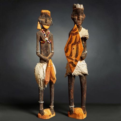 Primitive Sculpture Couple Low-poly 3D model