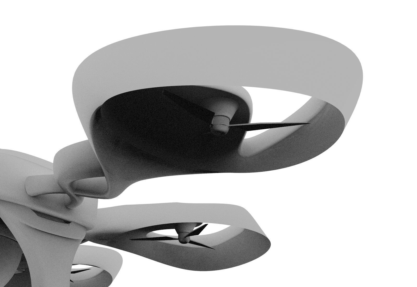 Hexagon Mesh Drone Free 3D model_5