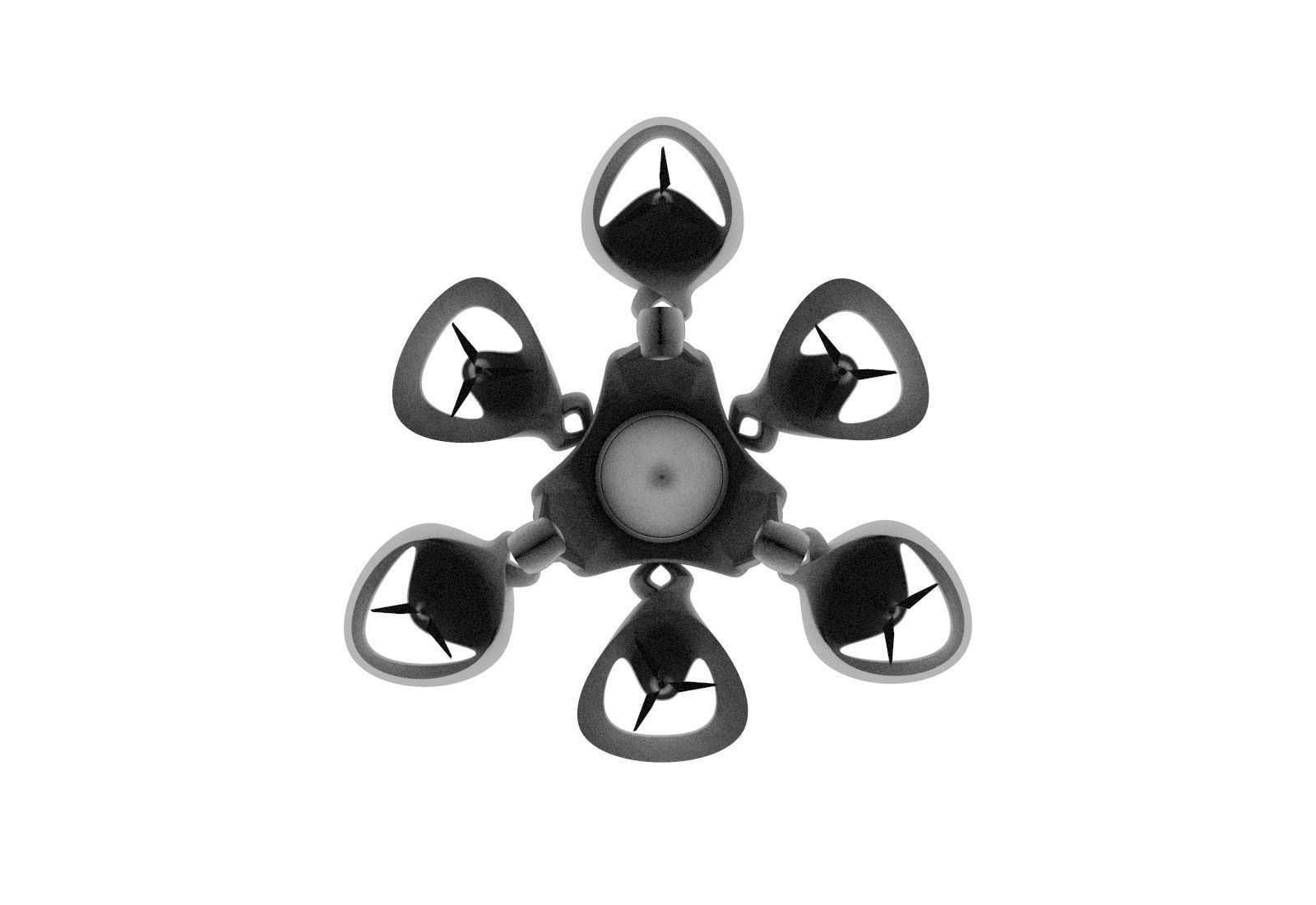 Hexagon Mesh Drone Free 3D model_1