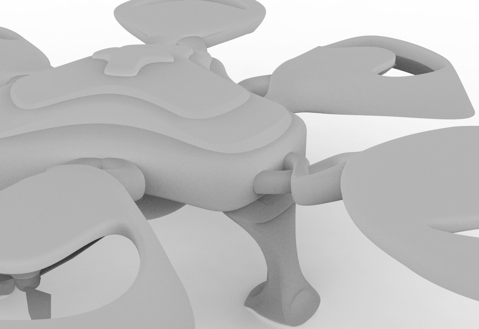 Hexagon Mesh Drone Free 3D model_7