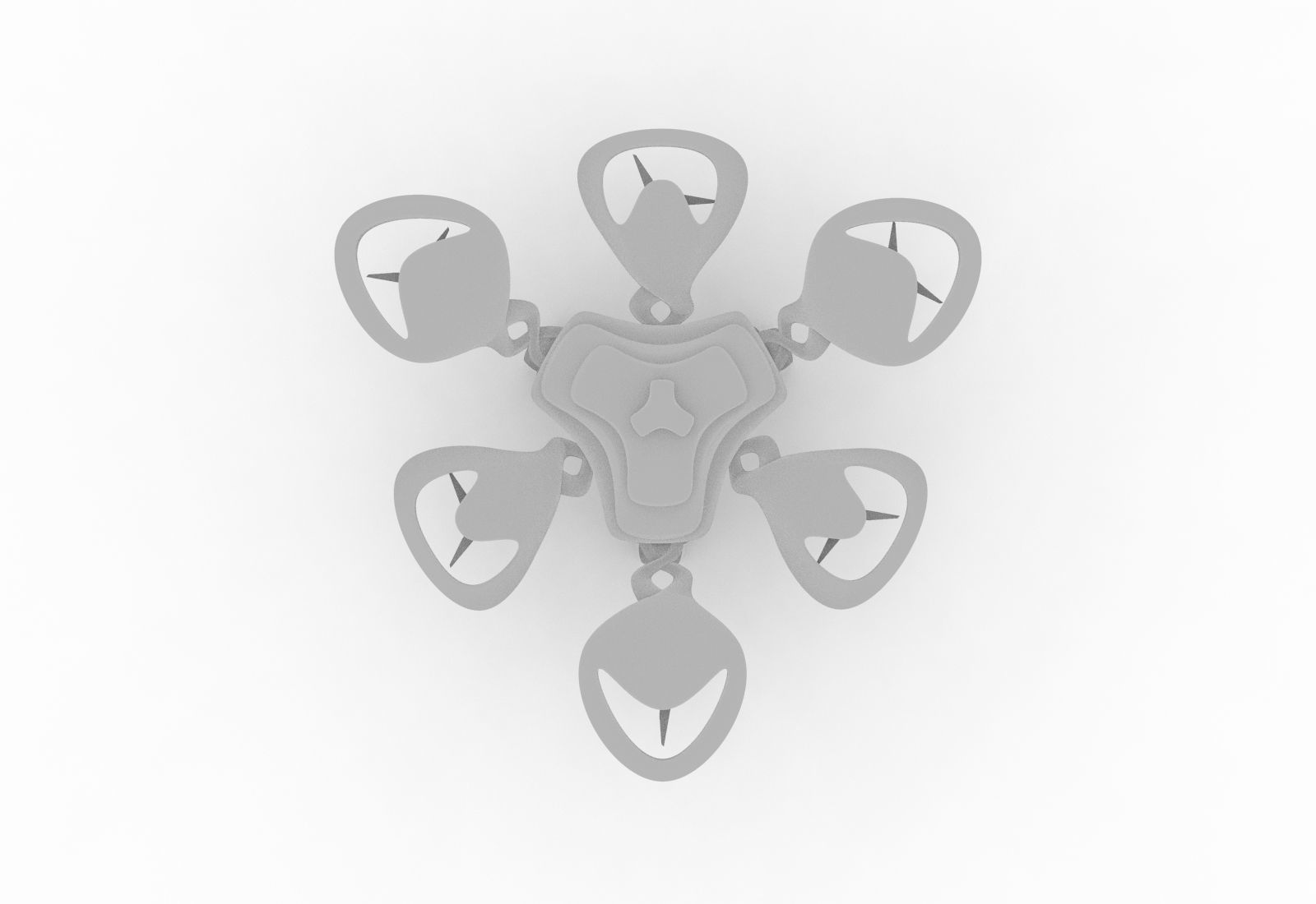 Hexagon Mesh Drone Free 3D model_2