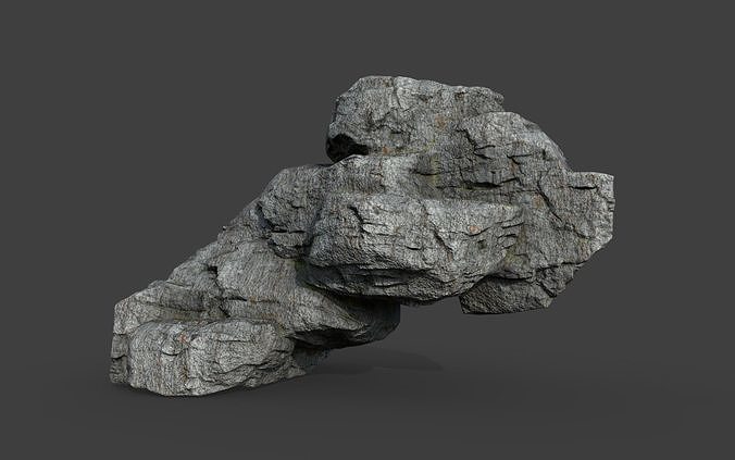 Cliff Rock 4-5 Low-poly 3D model