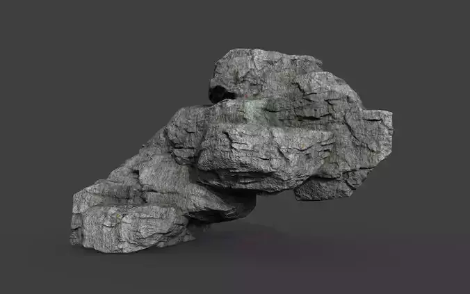 Cliff Rock 4-5 Low-poly 3D model