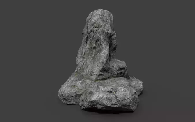 Cliff Rock 4-6 Low-poly 3D model