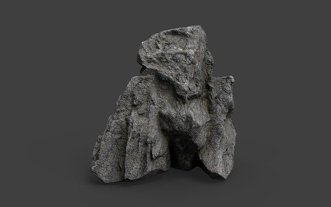 Cliff Rock 4-7 Low-poly 3D model