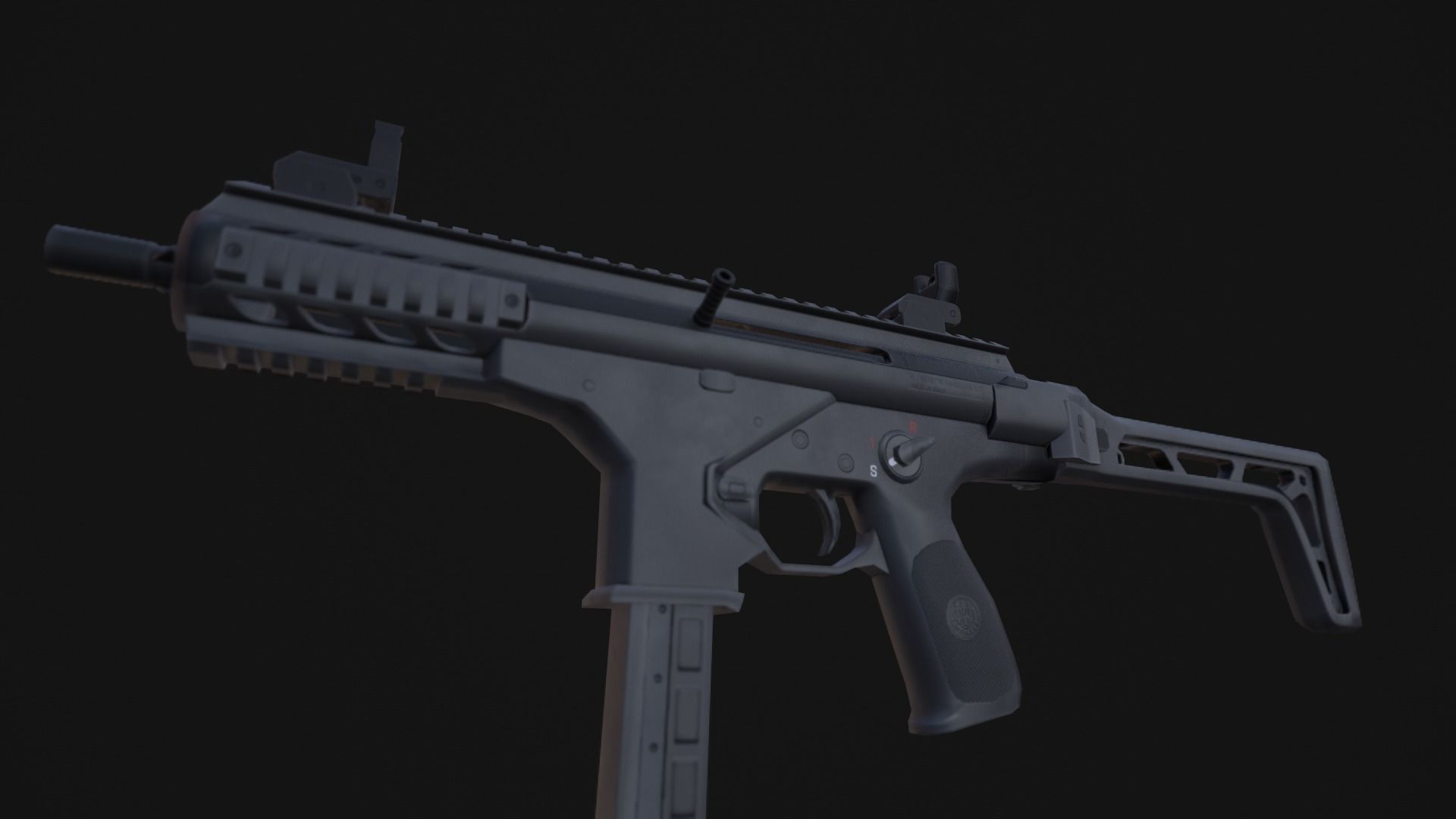 Beretta PMX PBR Low-poly Low-poly 3D model_1