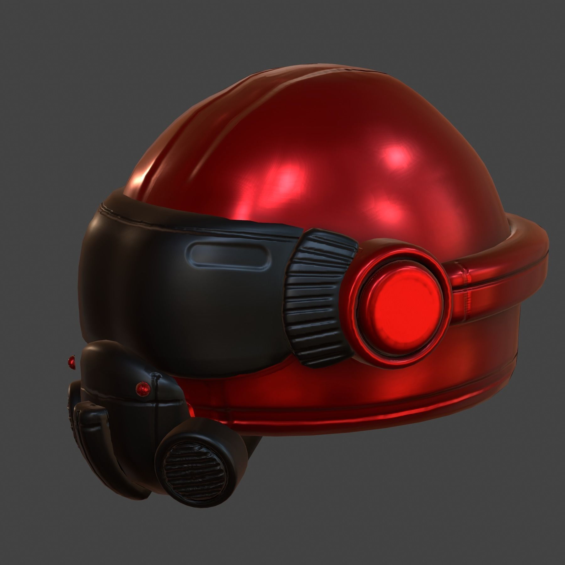 Helmet scifi military combat 3d futuristic Low-poly 3D model_4
