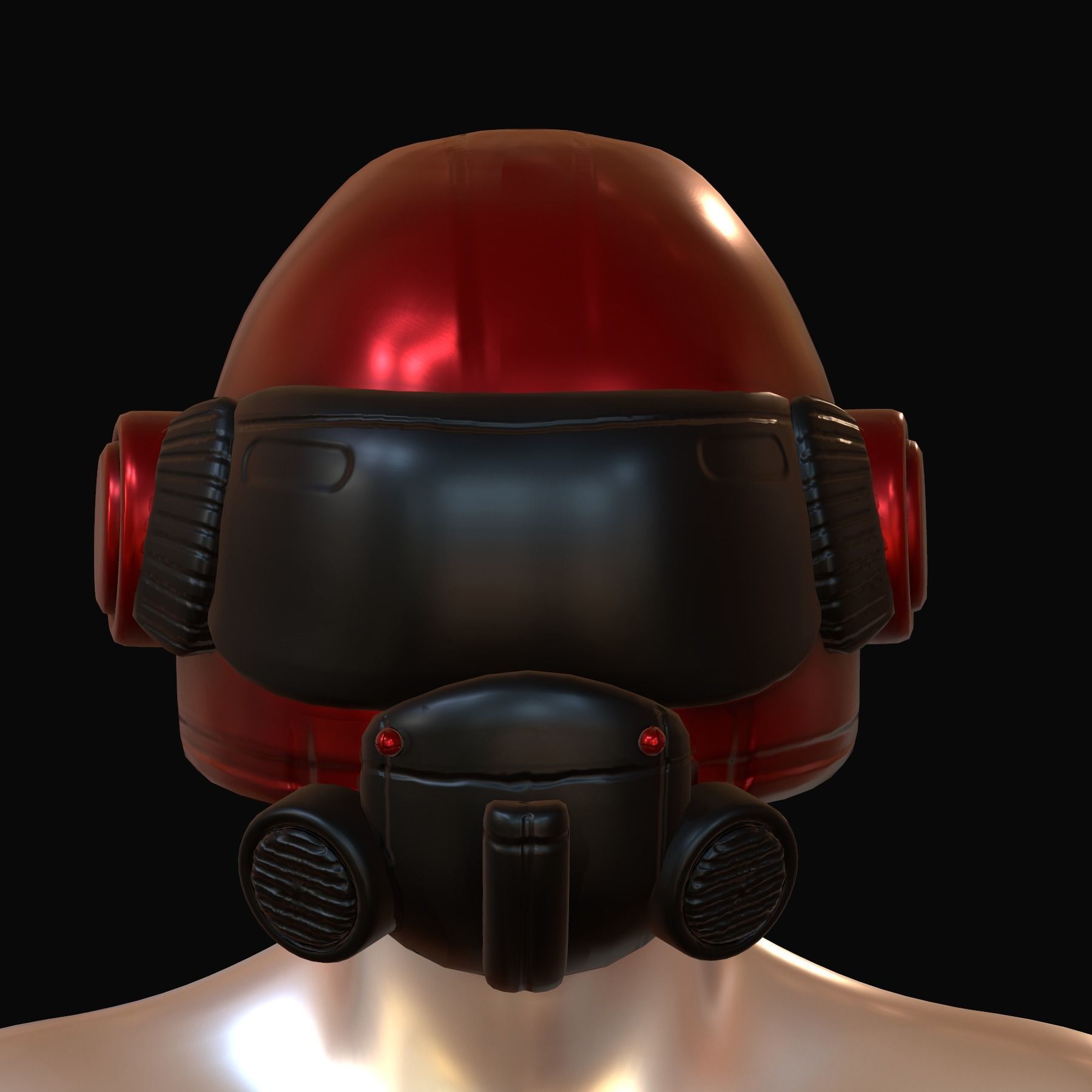 Helmet scifi military combat 3d futuristic Low-poly 3D model_1
