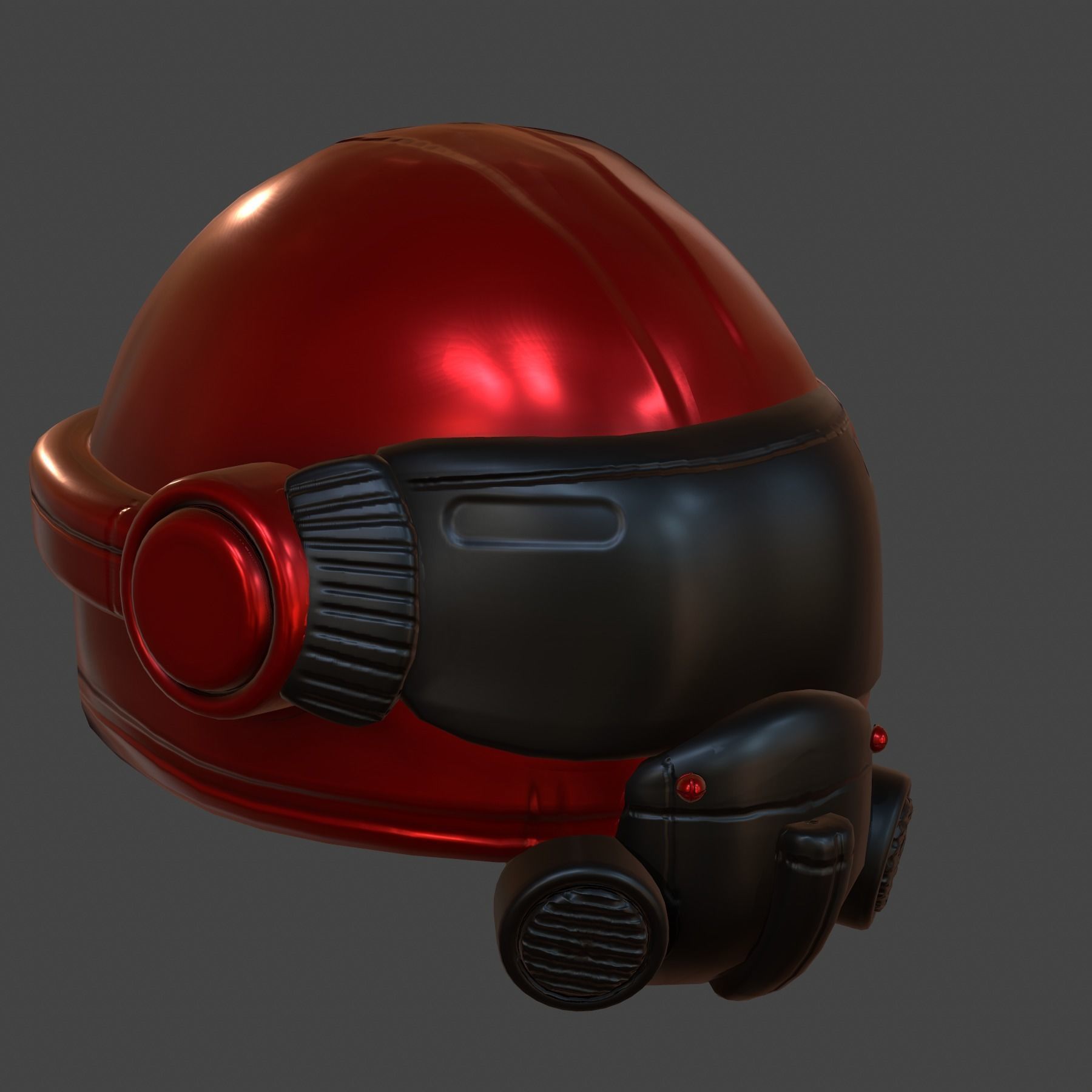 Helmet scifi military combat 3d futuristic Low-poly 3D model_6