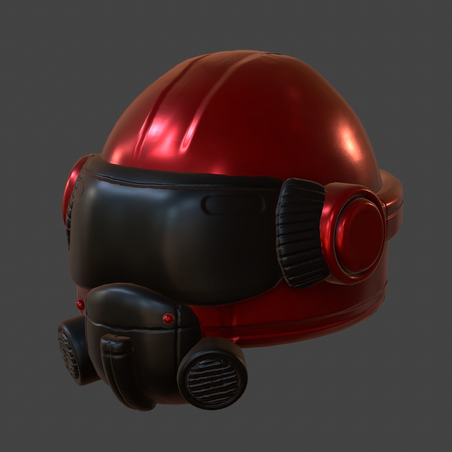 Helmet scifi military combat 3d futuristic Low-poly 3D model_7
