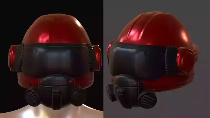 Helmet scifi military combat 3d futuristic Low-poly 3D model Helmet scifi military combat 3d futuristic Low-poly 3D model