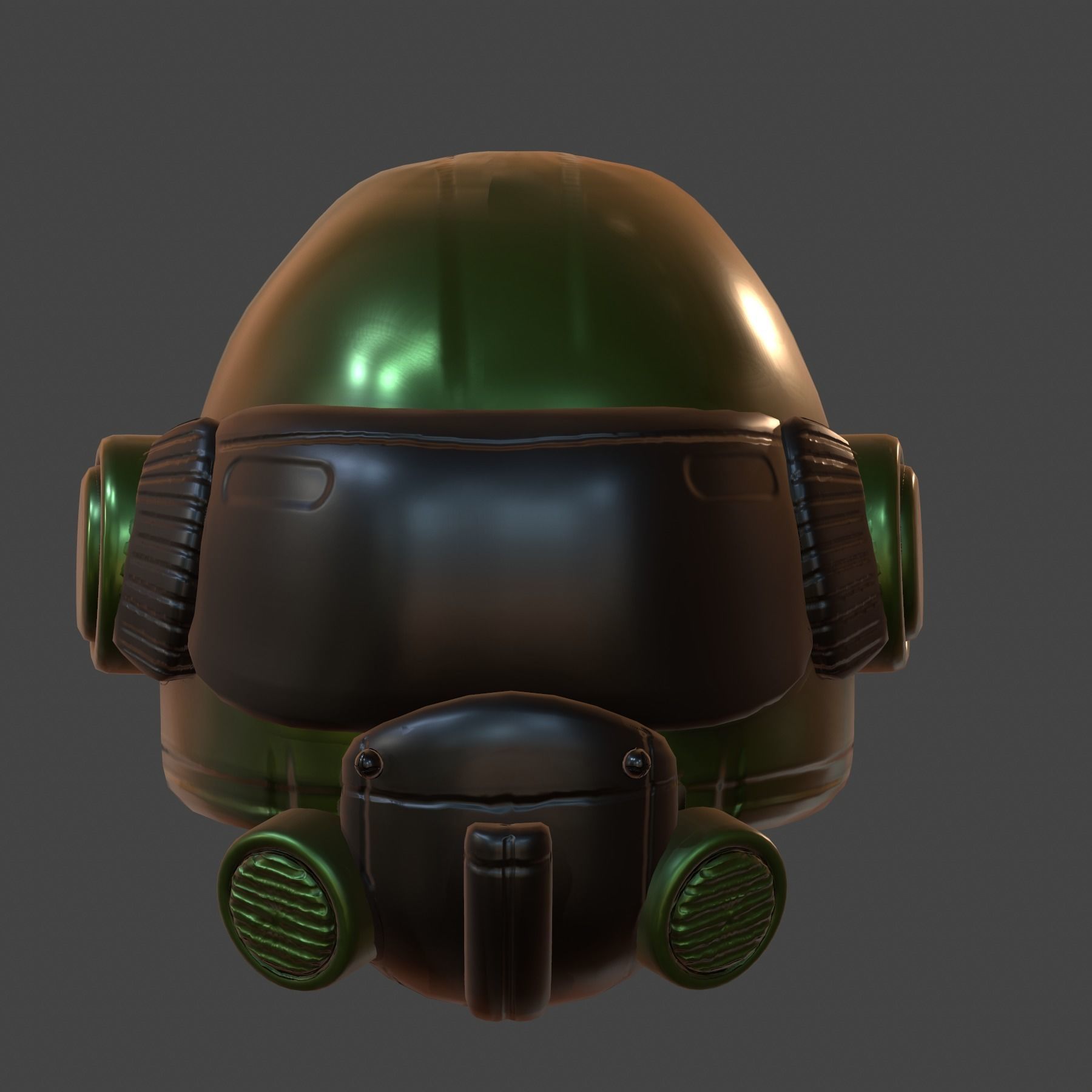 Helmet scifi military combat 3d model low poly Low-poly 3D model_1