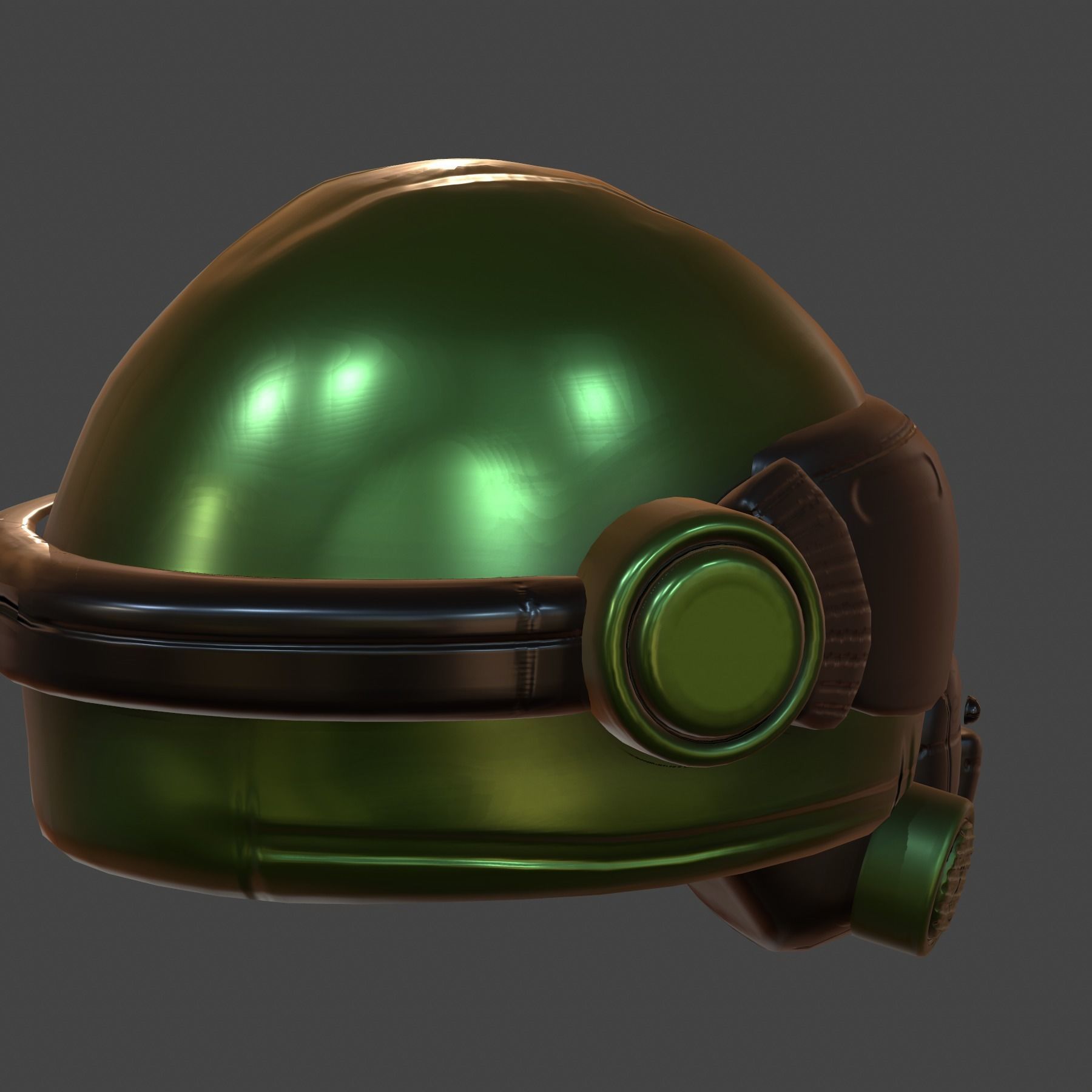 Helmet scifi military combat 3d model low poly Low-poly 3D model_6