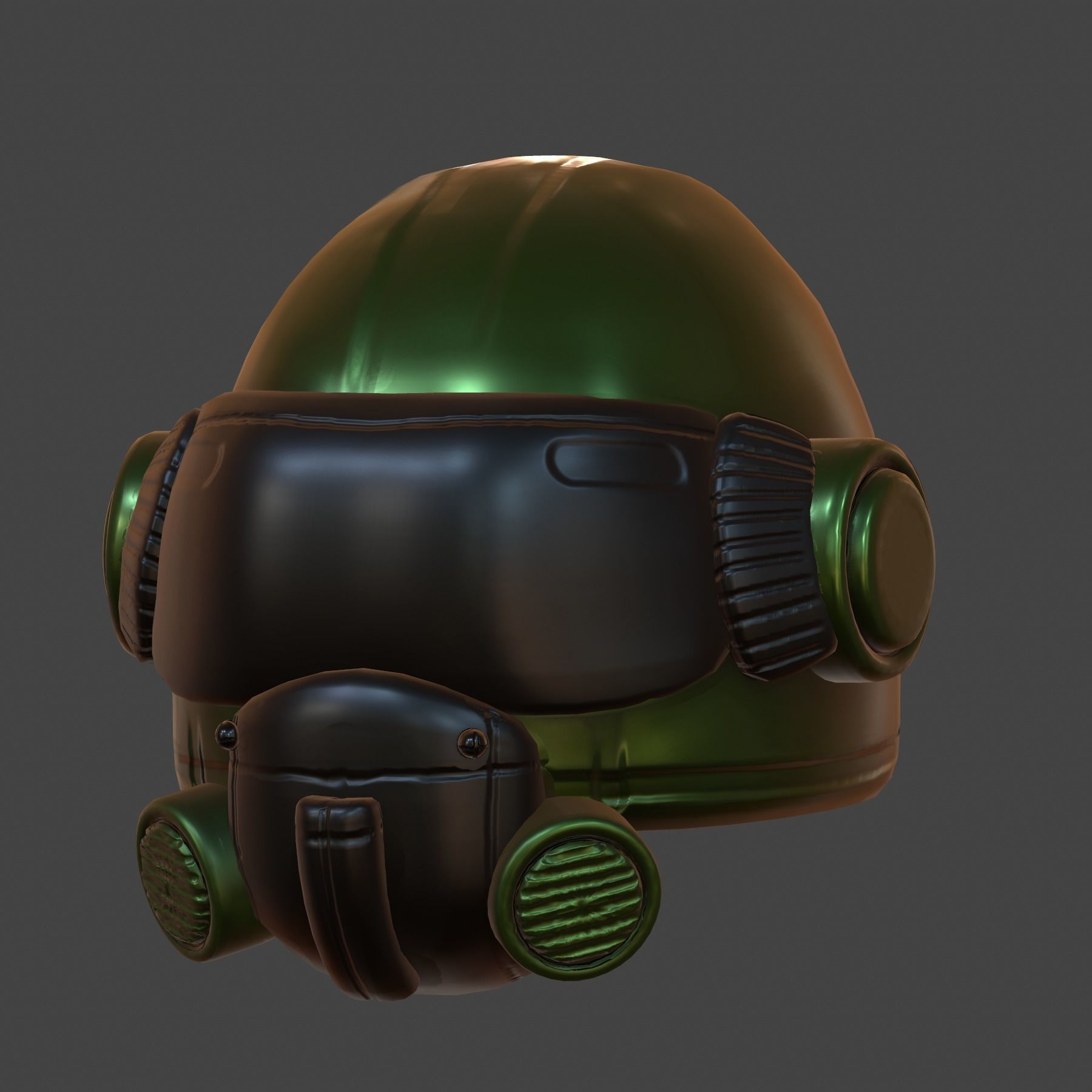 Helmet scifi military combat 3d model low poly Low-poly 3D model_8