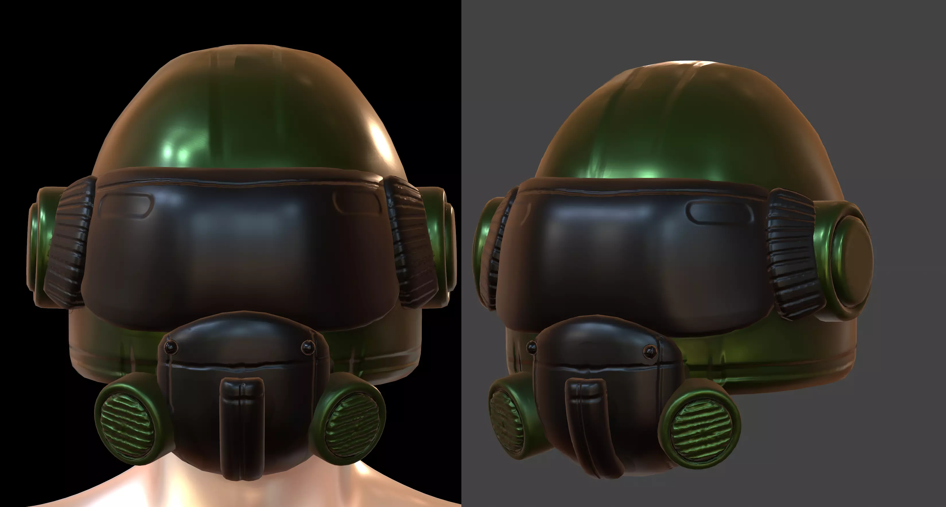 Helmet scifi military combat 3d model low poly Low-poly 3D model_0