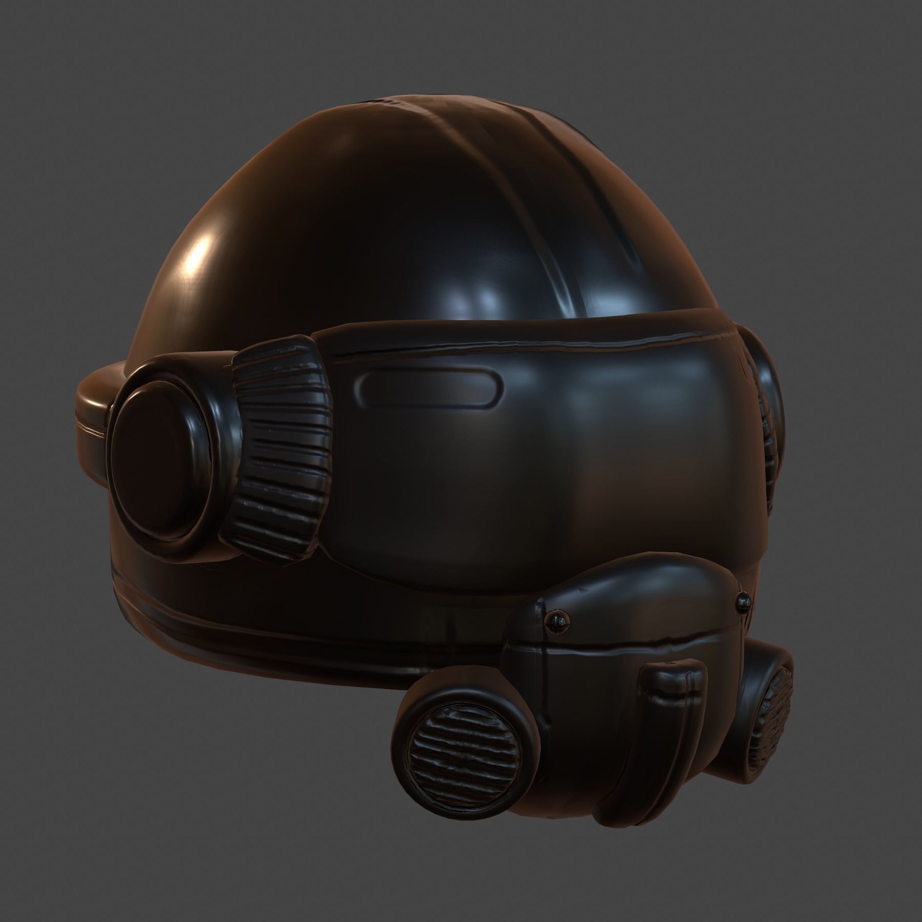 Helmet scifi military combat soldier armor scifi  Low-poly 3D model_8