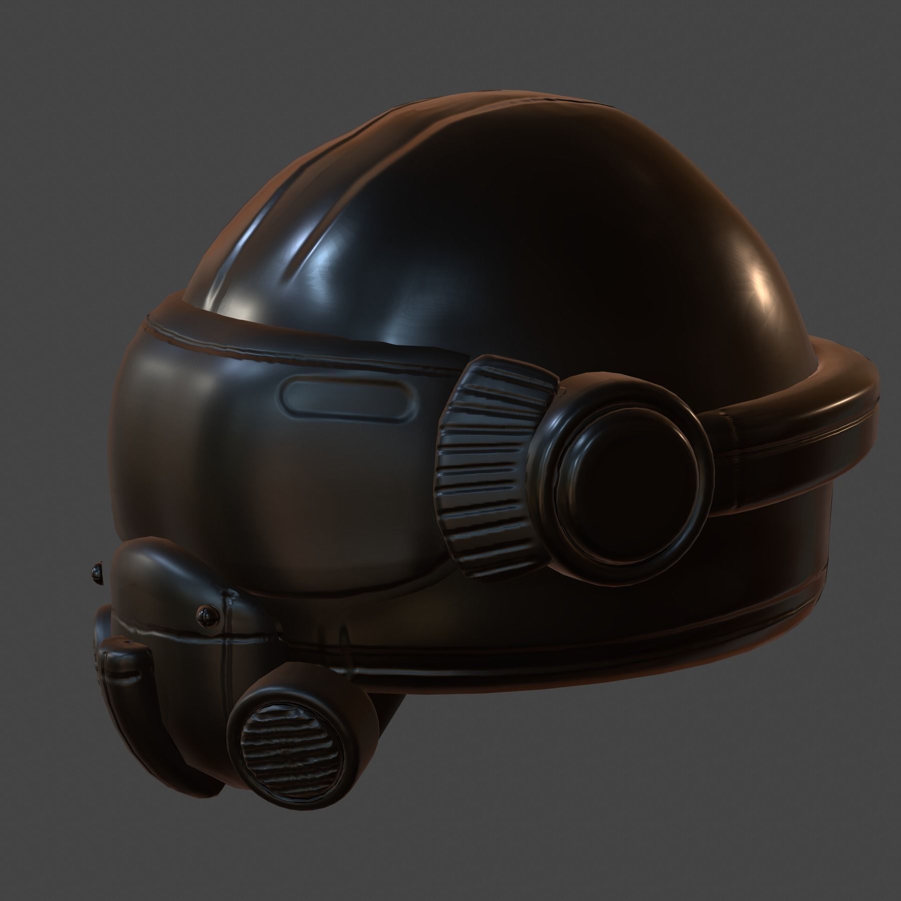 Helmet scifi military combat soldier armor scifi  Low-poly 3D model_7