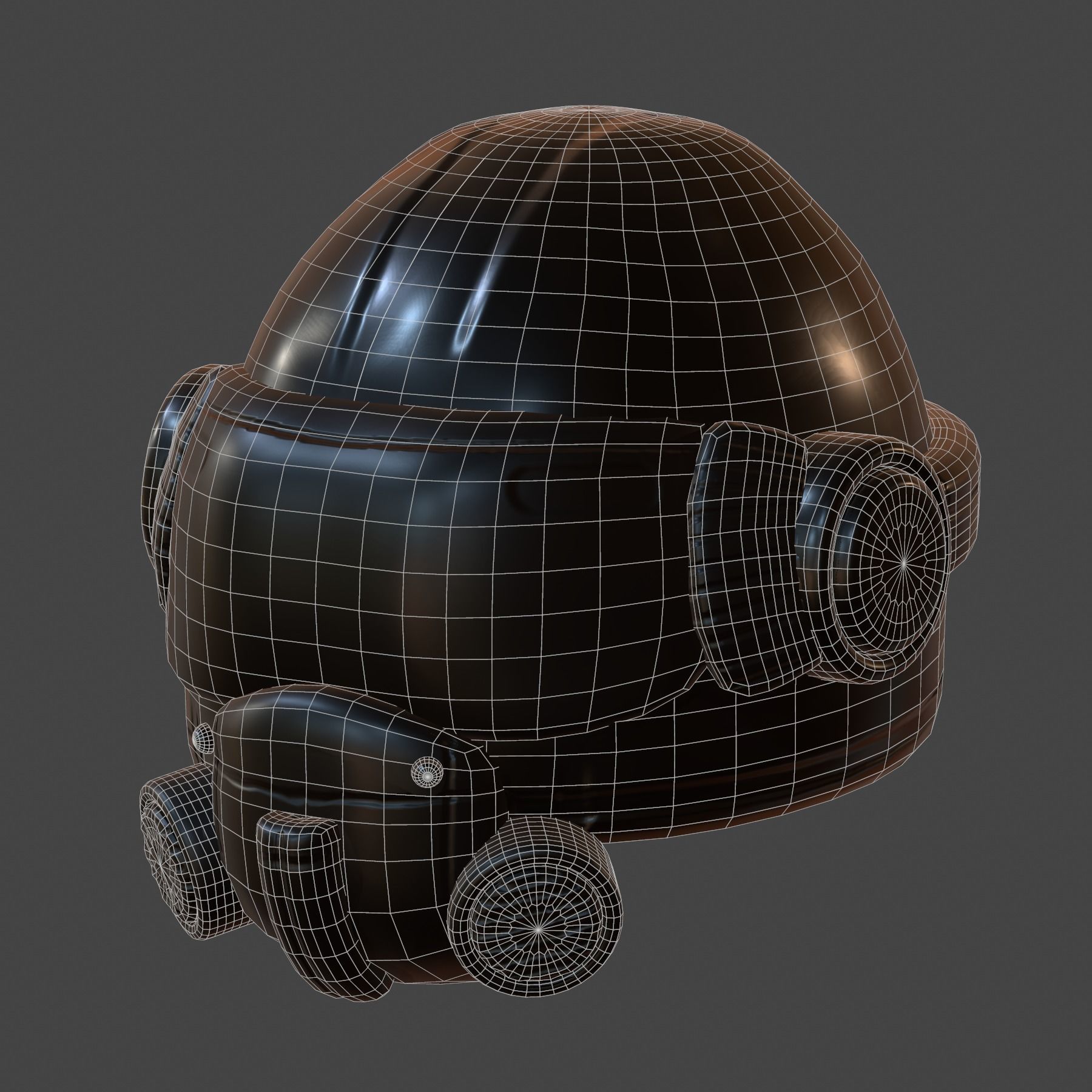 Helmet scifi military combat soldier armor scifi  Low-poly 3D model_5