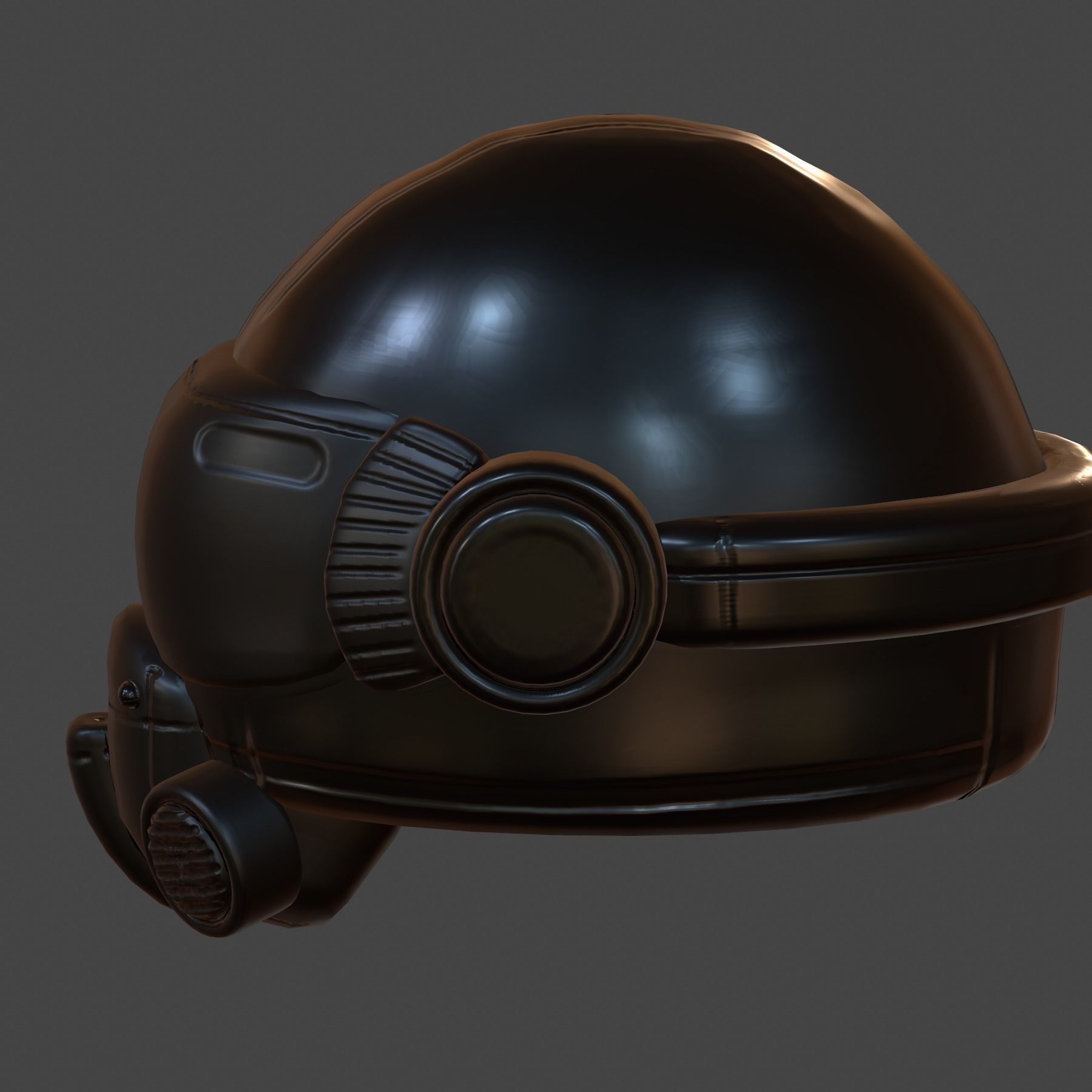 Helmet scifi military combat soldier armor scifi  Low-poly 3D model_6