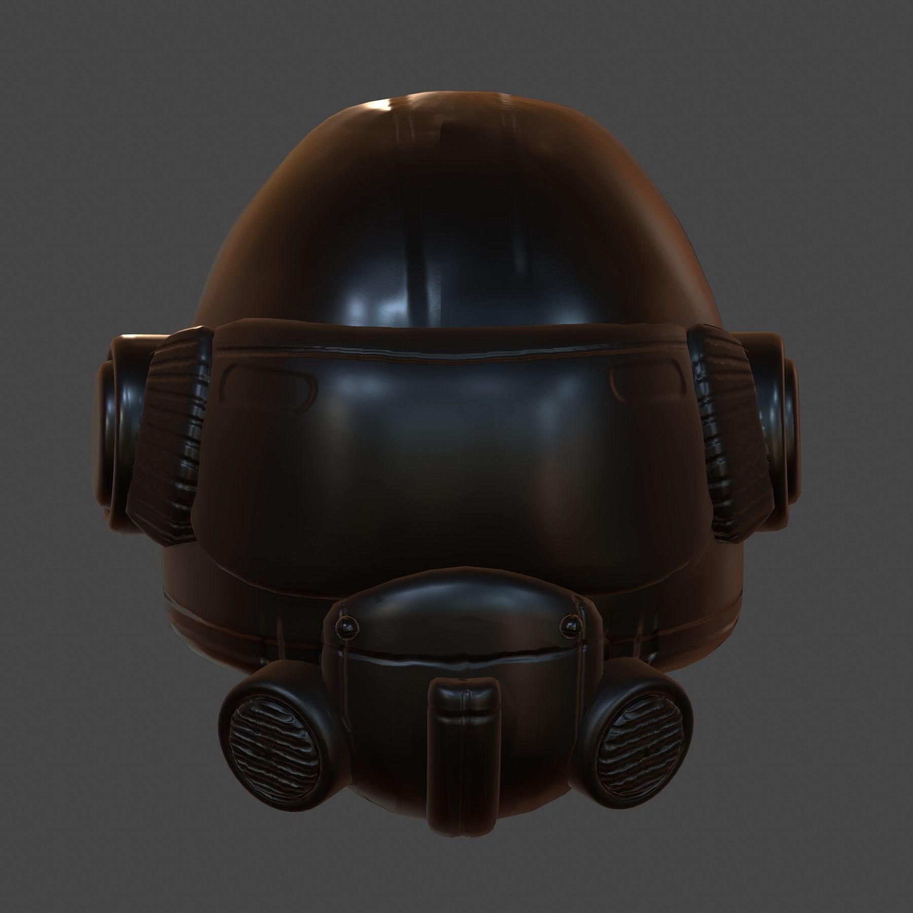 Helmet scifi military combat soldier armor scifi  Low-poly 3D model_2