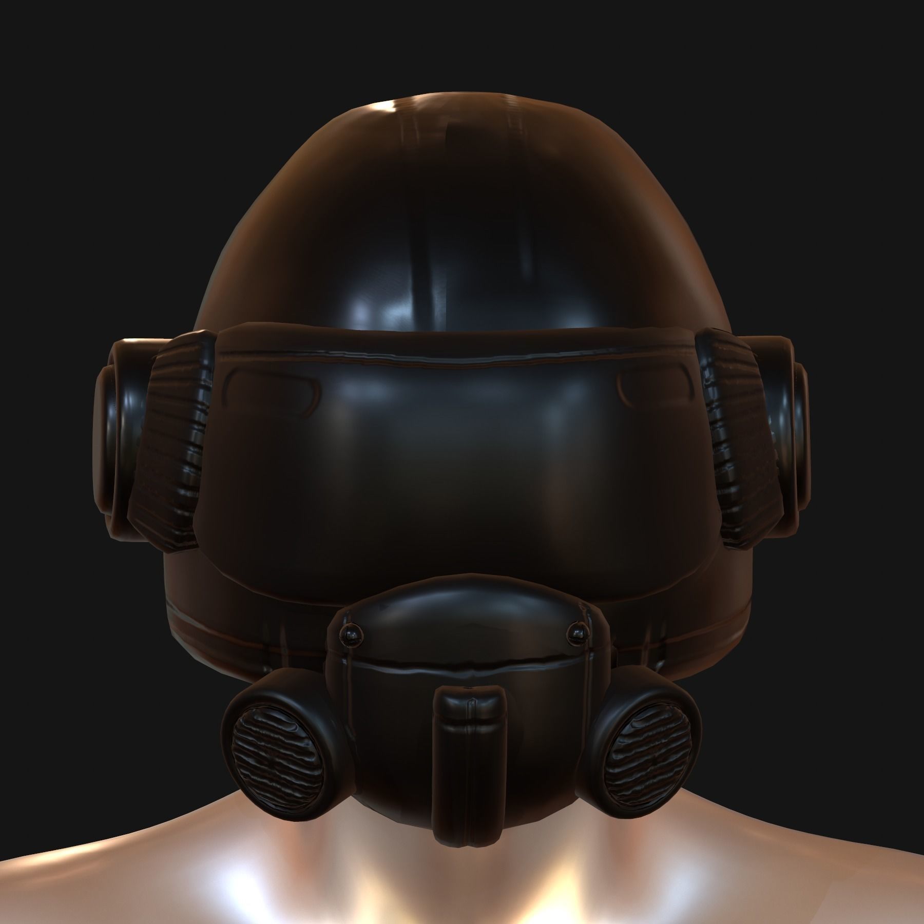 Helmet scifi military combat soldier armor scifi  Low-poly 3D model_1