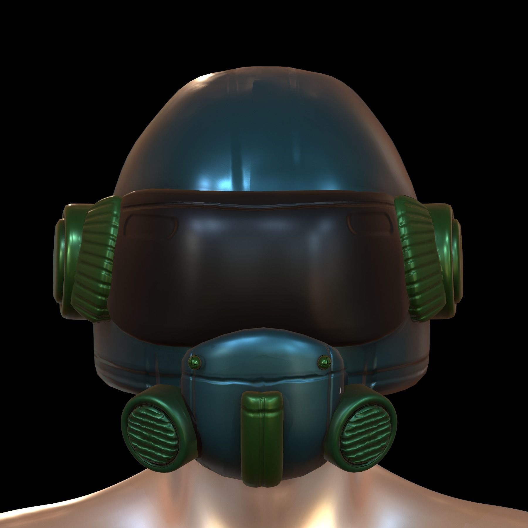 Helmet scifi military futuristic technology fantasy  Low-poly 3D model_1