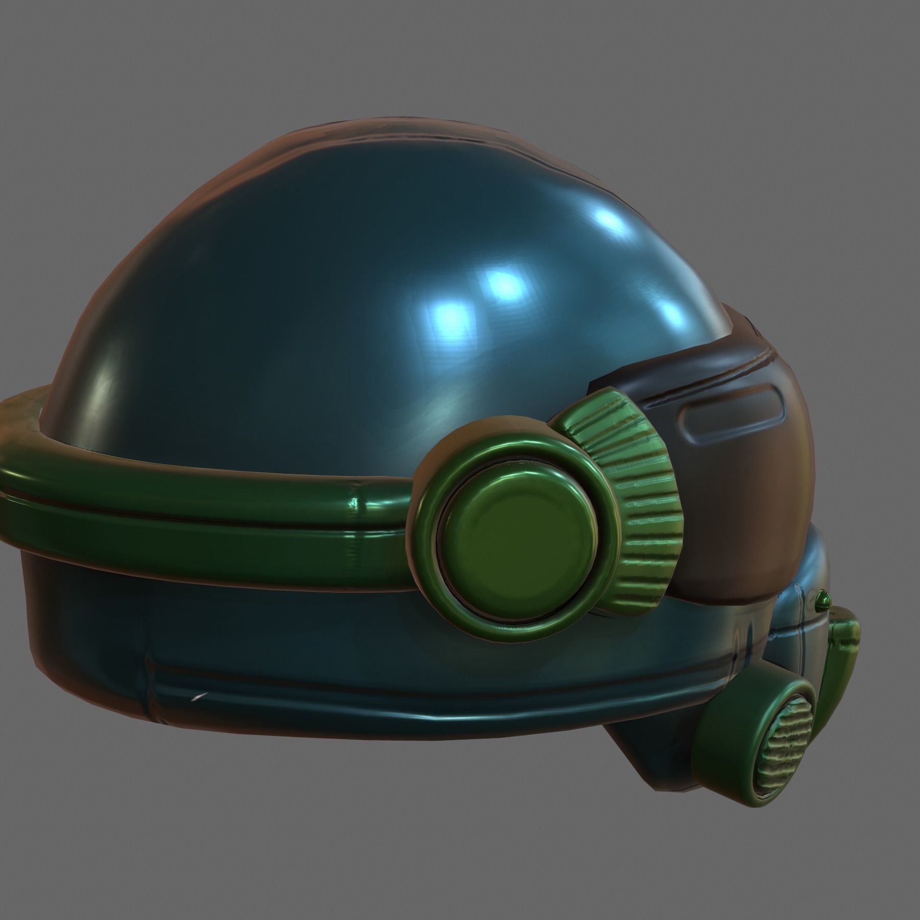 Helmet scifi military futuristic technology fantasy  Low-poly 3D model_6
